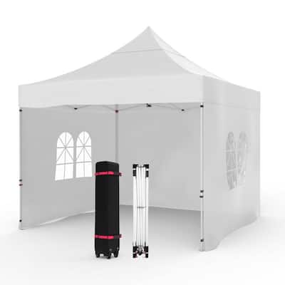 10 * 10FT Pop up Canopy Tent with Sidewalls