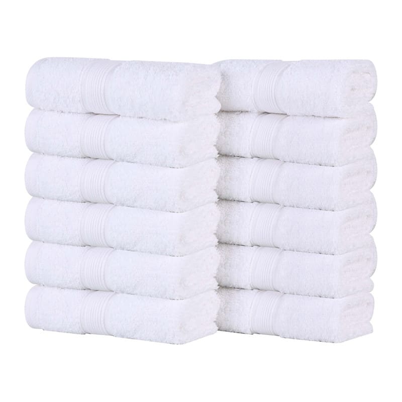 Superior Oregon Organic Cotton Solid Face Towel/Washcloth, Set of 12
