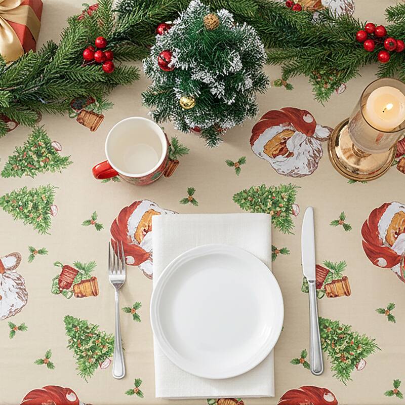 Ray Star Happy Christmas tablecloth Festival