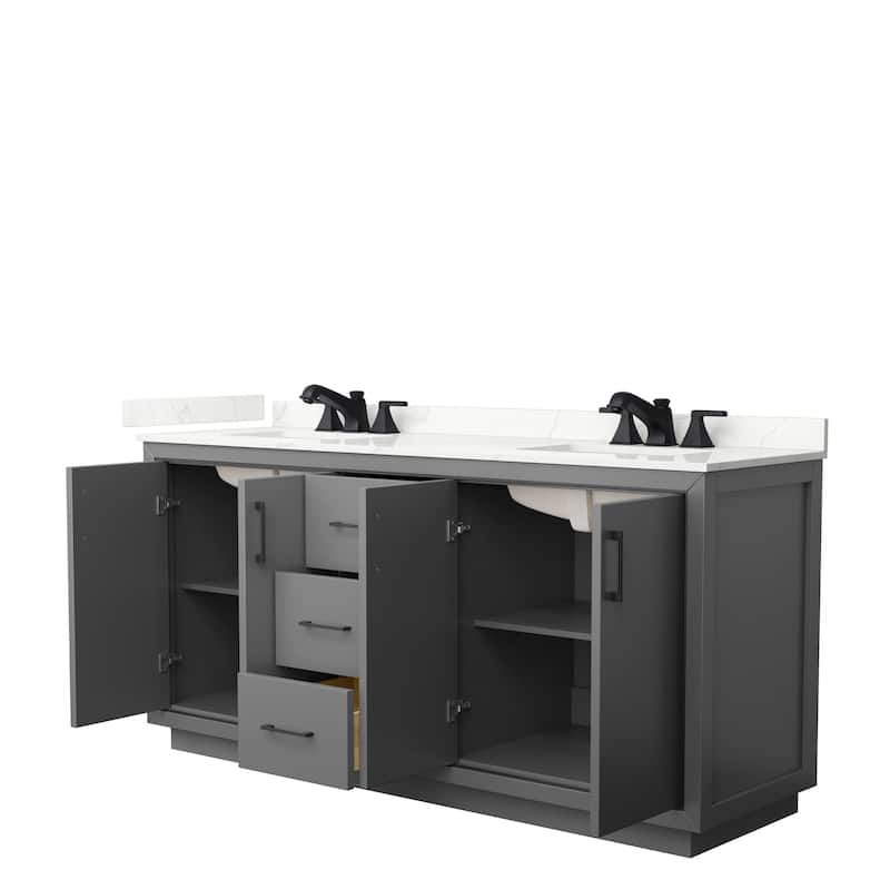 Icon 72-inch Double Vanity, Quartz Top