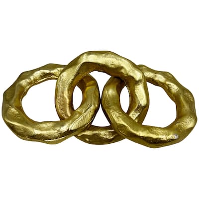 7 Inch Wide Decorative Handmade Aluminum Modern Chain Sculpture