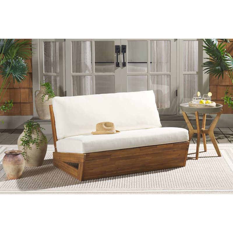 SAFAVIEH Outdoor Patio Furniture Dune Sofa - 45"W x 34"D x 24"H - Natural/Beige