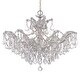 preview thumbnail 1 of 1, Maria Theresa 6 Light Clear Crystal Chrome Chandelier - 27'' W x 20'' H