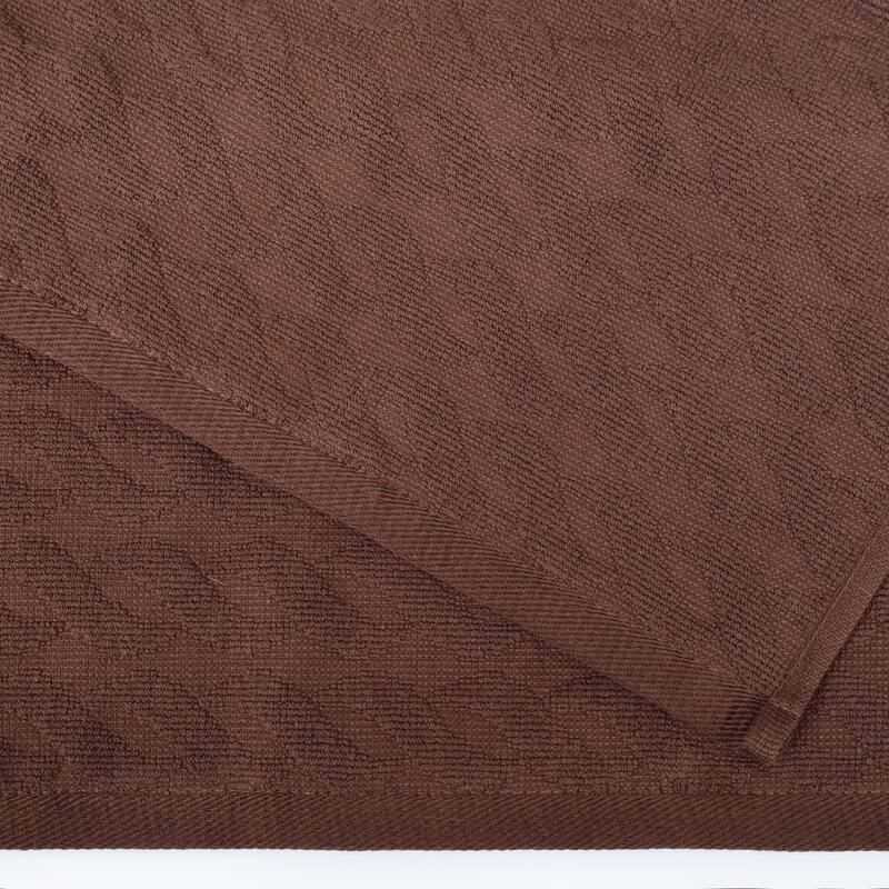 Turkish Cotton Herringbone and Solid Washcloth Towel Set by Superior