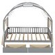 preview thumbnail 24 of 22, Twin Size Kids Bed With Arched Roof Light Strip Interactive Whiteboard/2 Drawers