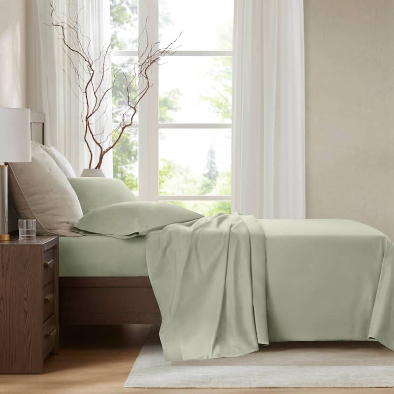 Harbor House 100% Egyptian Cotton Sateen Sheet Set - Sage - Split King