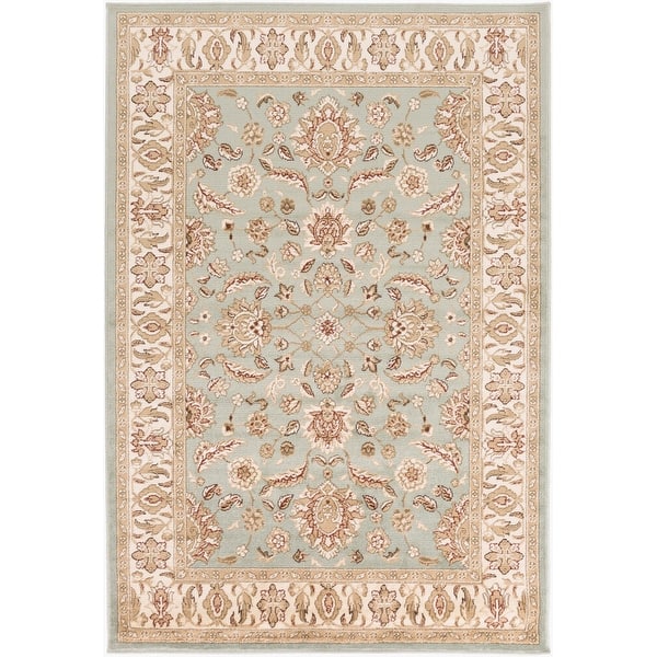 slide 2 of 3, Artistic Weavers Harwood Floral Traditional Border Area Rug - 8' 10" x 12' 9"