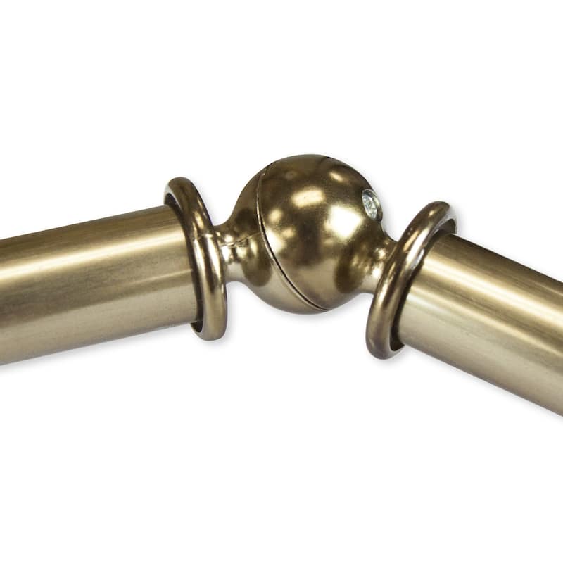 InStyleDesign 13/16" Charlie 6-Sided Bay Window Curtain Rod (18-28 inch each side)