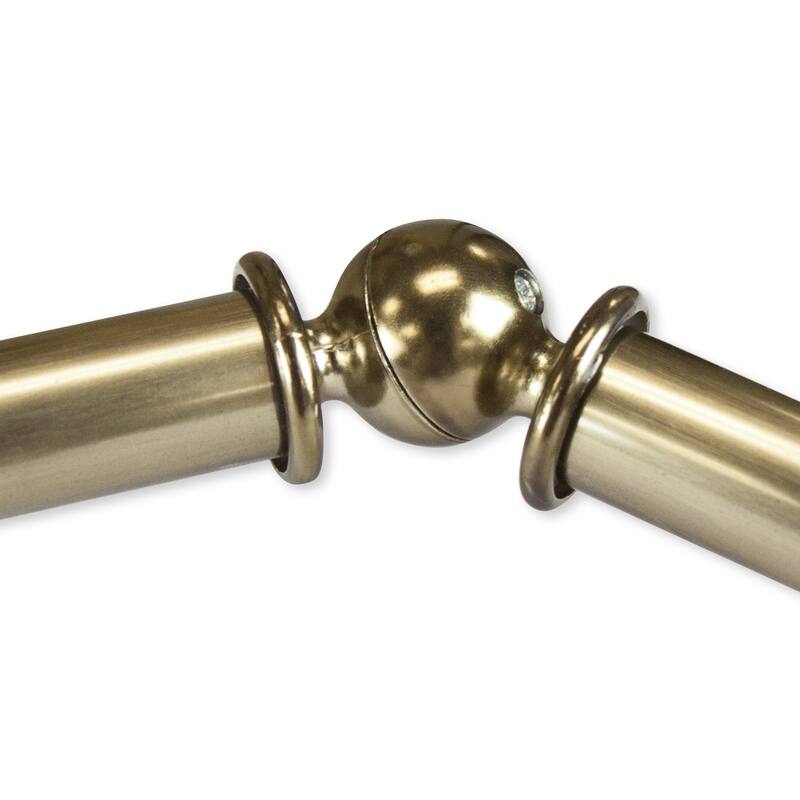 InStyleDesign 13/16" Vine 6-Sided Bay Window Curtain Rod (18-28 inch each side)