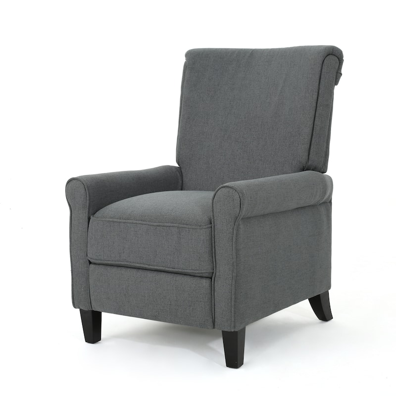 Recliner Chair for Small Spaces, Upholstered Manual Recliner with Armrests, Fabric Single Sofa Chair for Living Room