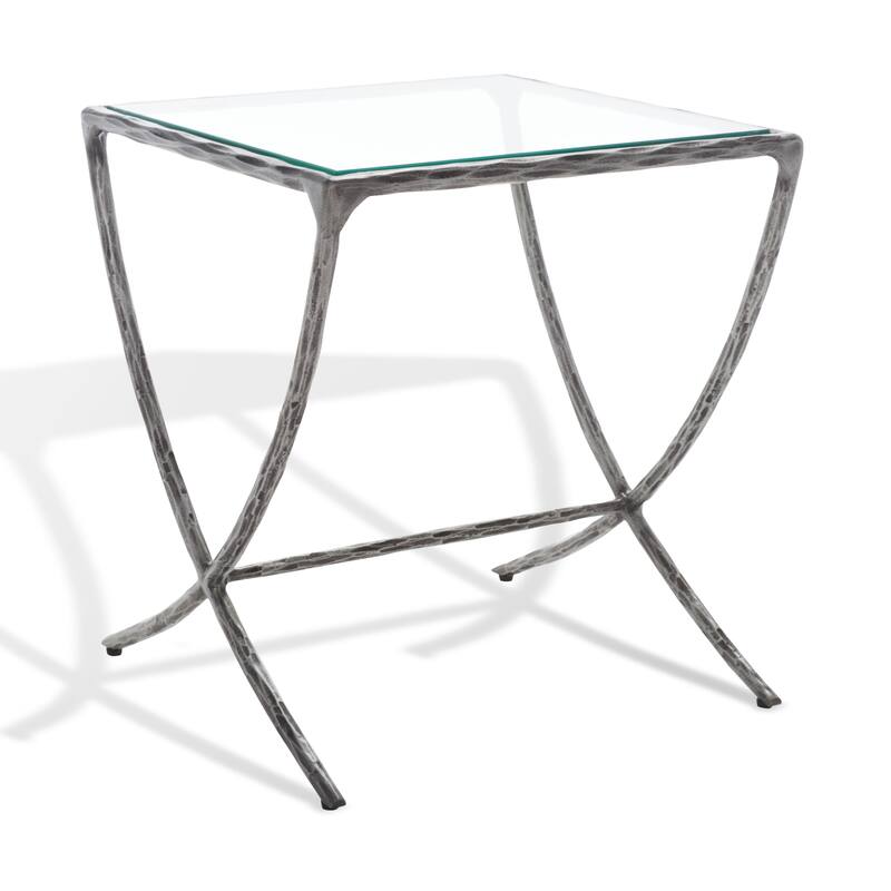 SAFAVIEH Couture Bessy Square Metal Accent Table - 18 In. W x 18 In. D x 20 In. H - 18"W x 18"D x 20"H