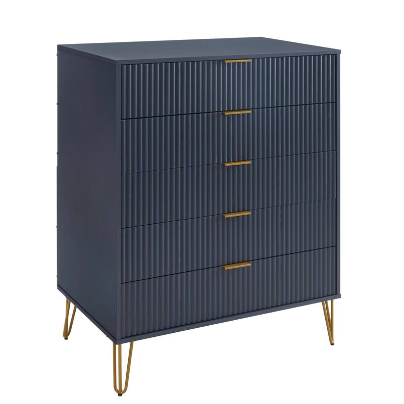 Manhattan Comfort Dumbo Modern 5-Drawer Tall Dresser.