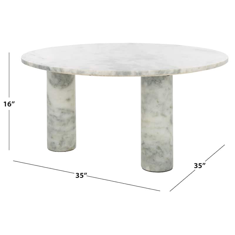 SAFAVIEH Couture Giabella Marble Coffee Table - 35Wx35Dx16H - White