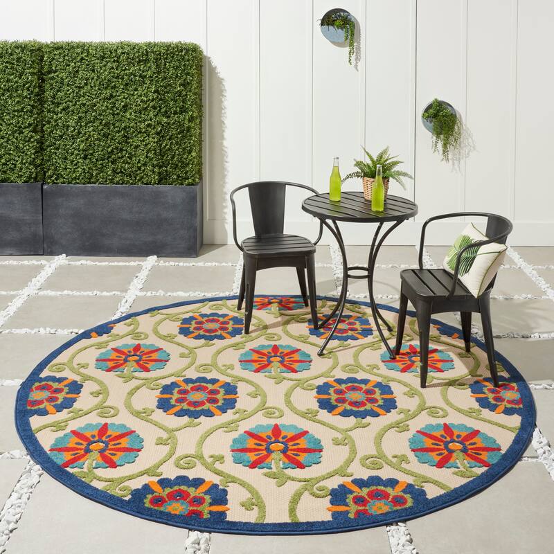 Lanikai Floral Indoor/ Outdoor Area Rug by Havenside Home