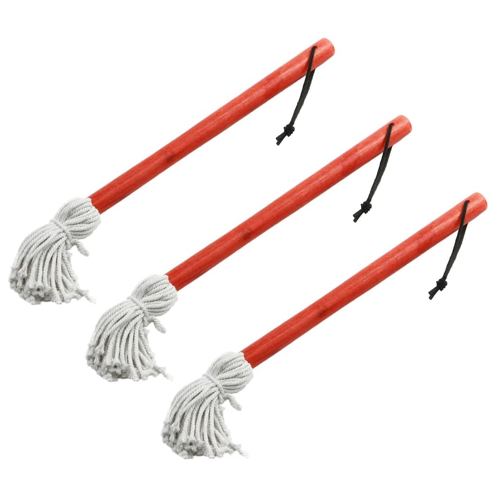 Chef Craft BBQ Basting Mop with 13" Long Wood Handle and Cotton Head