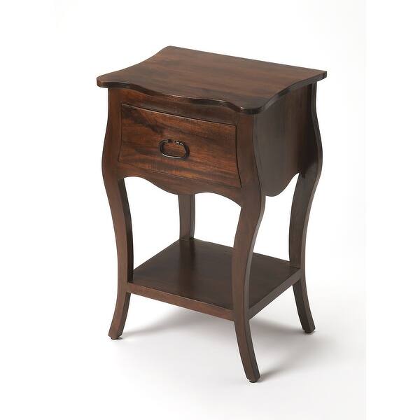 slide 2 of 2, Rochelle Antique Walnut 1 Drawer Nightstand