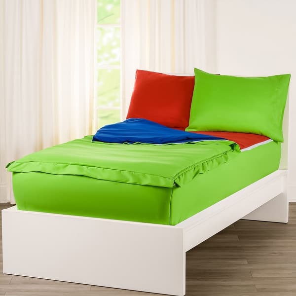 slide 2 of 11, Siscovers Kelly Green Bunkie Deluxe Zipper Bedding Set