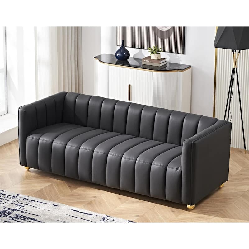 Channel Tufted Glam Indoor Living Room Sofa