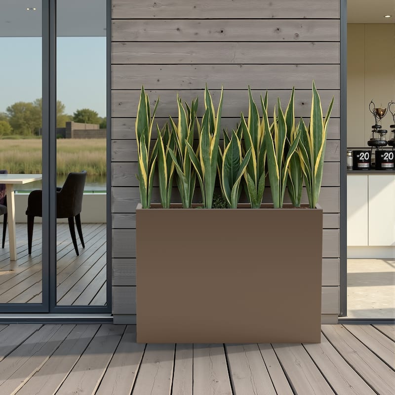 Dovelina Modern Metal Rectangular Planter- Elevate Your Space, Indoors & Outdoors