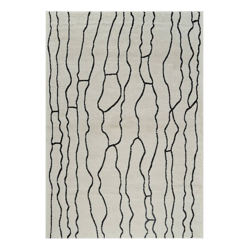Distressed Abstract Modern Stain Resistant Woven Soft Area Rug