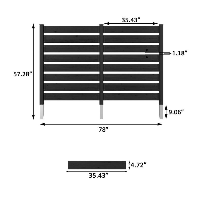 VEIKOUS Versatile 4-Sided Wooden Privacy Panels, L-Shape or Straight Line Fence for Garden, Pool, AC Unit, and Trash Enclosure