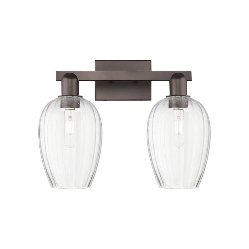 Innovations Lighting Downtown Urban - Preston - 2 Light 16" Flute Shade Bath Vanity Light