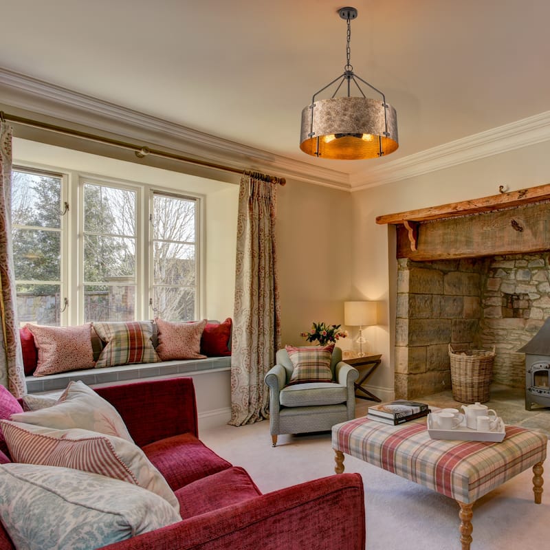 4-Light Modern Industrial Drum Pendant Light with Bronze Finish - W22.05"