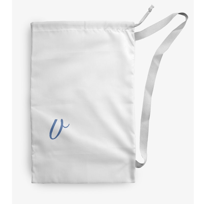 Modern Monogram Laundry Bag - 28" x 36" - White/Light Blue