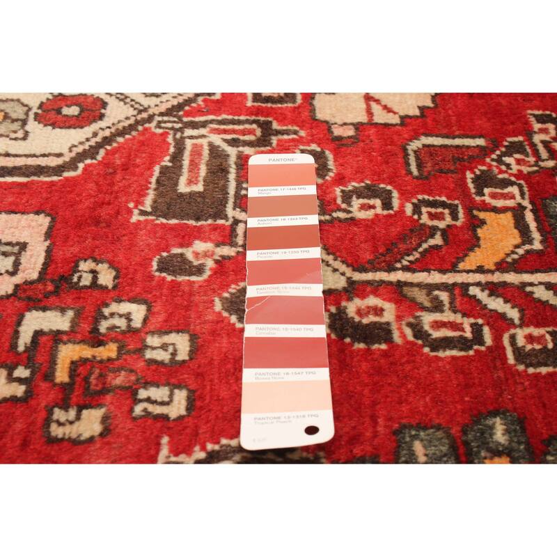 ECARPETGALLERY Hand-knotted Andelz Red Wool Rug - 3'7 x 9'7