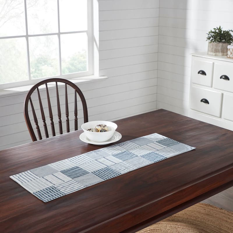 Sawyer Mill Black Runner Quilted 12x36 - 12x36 - Red