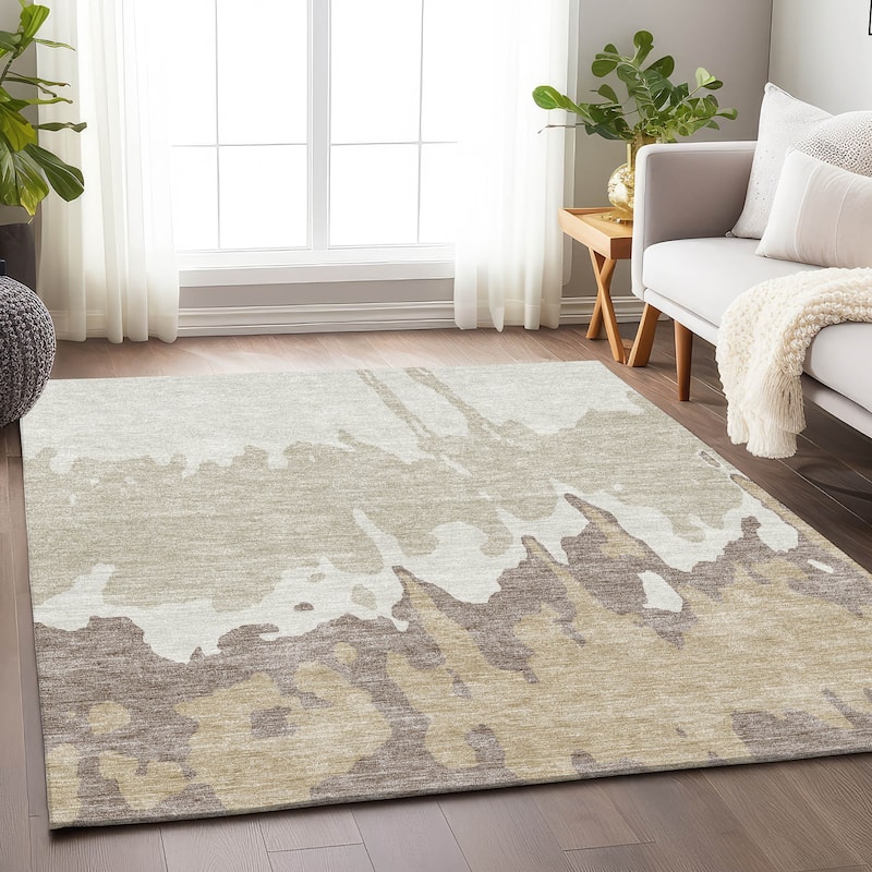 Premium Washable Super Soft Modern Drama Mayfield Rug - Ivory - 10' x 14'