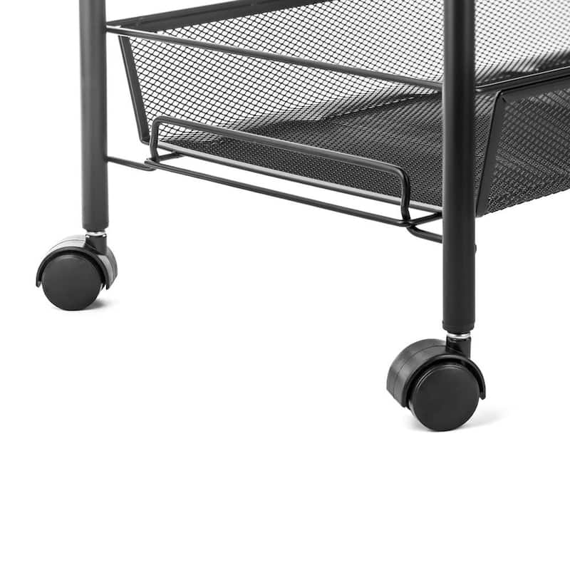 4-Tier Steel Storage Shelving Cart with Wheels