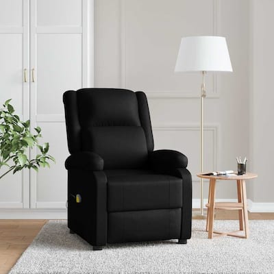 vidaXL Massage Chair Black Faux Leather - 28" x 37.2" x 38"