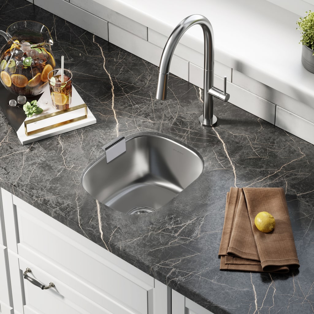 Toulouse 13 x 15 Stainless Steel Single Basin Undermount Kitchen Sink - 13 x 15