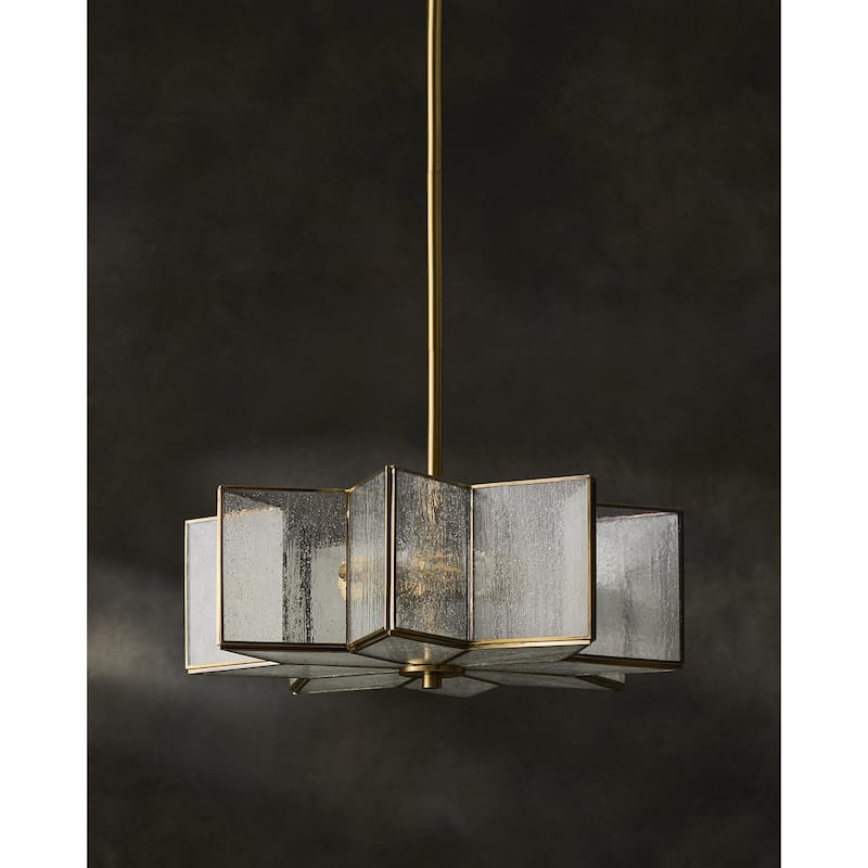 Livabliss Morella Modern Pendant - 16"L x 16"W x 10"H - Brass