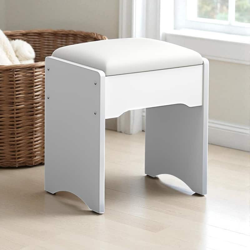 Vanity Desk with Mirror & LED Lights, 4 Drawers, Adjustable 3-Color Lighting, Chair & Shelves, Makeup Table Set