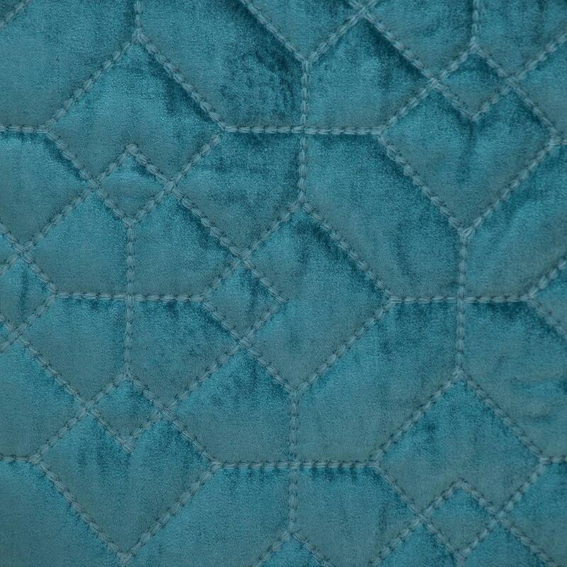 Navy Quilted Velvet Geo Decorative Throw Pillow