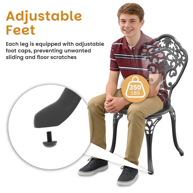 Traditions 5-Piece Patio Outdoor Dining Set with 4 Dining Chairs and Round Table, Rust Free