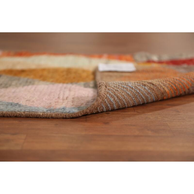 All-Over Trellis Moroccan Oriental Runner Rug Hand-Knotted Wool Carpet - 2'11" x 9'11"