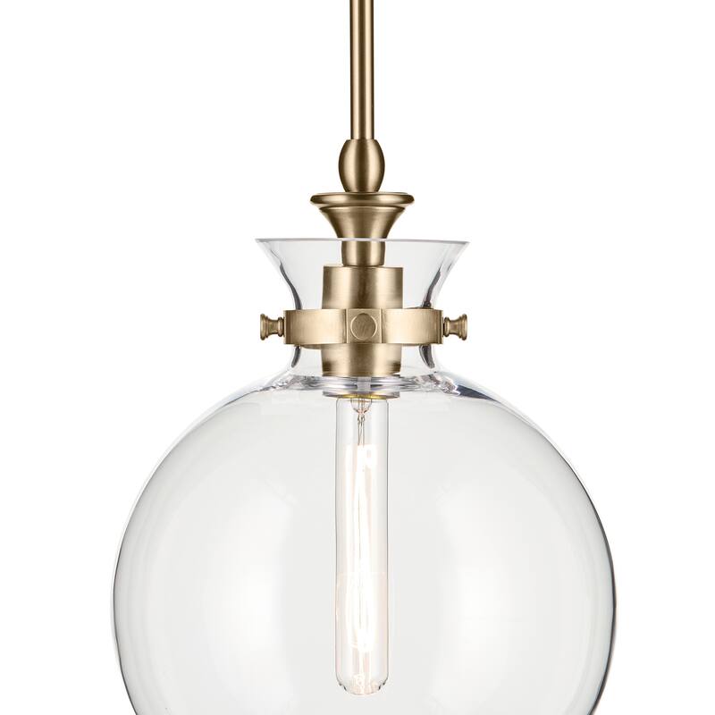 Kichler Lighting Laria 10.25 Inch 1 Light Pendant with Clear Glass in Champagne Bronze
