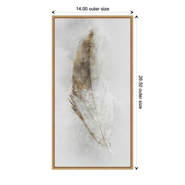 Ken Roko Golden Feather II by Ken Roko Framed Canvas Art - Bed Bath & Beyond ...