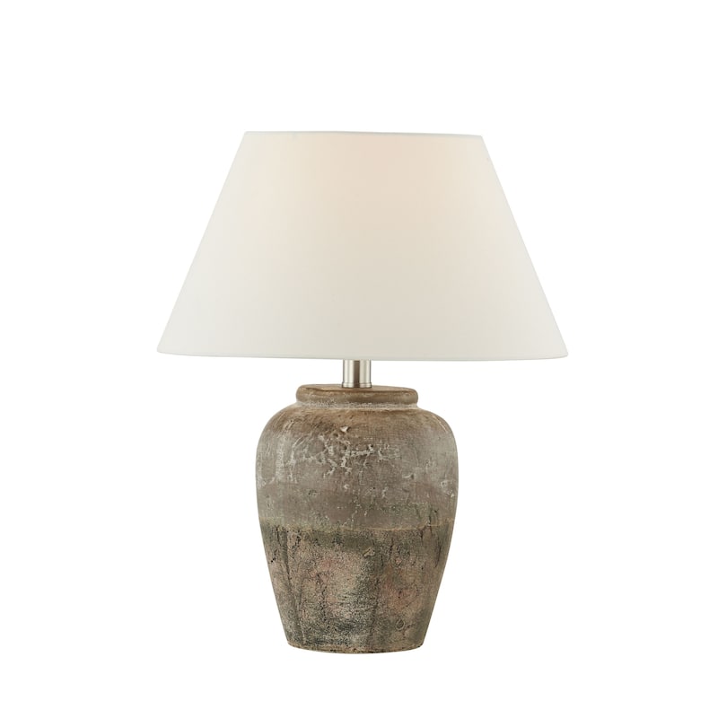 Anders 20" Table Lamps with Linen Shade, Brown (Set of 2)