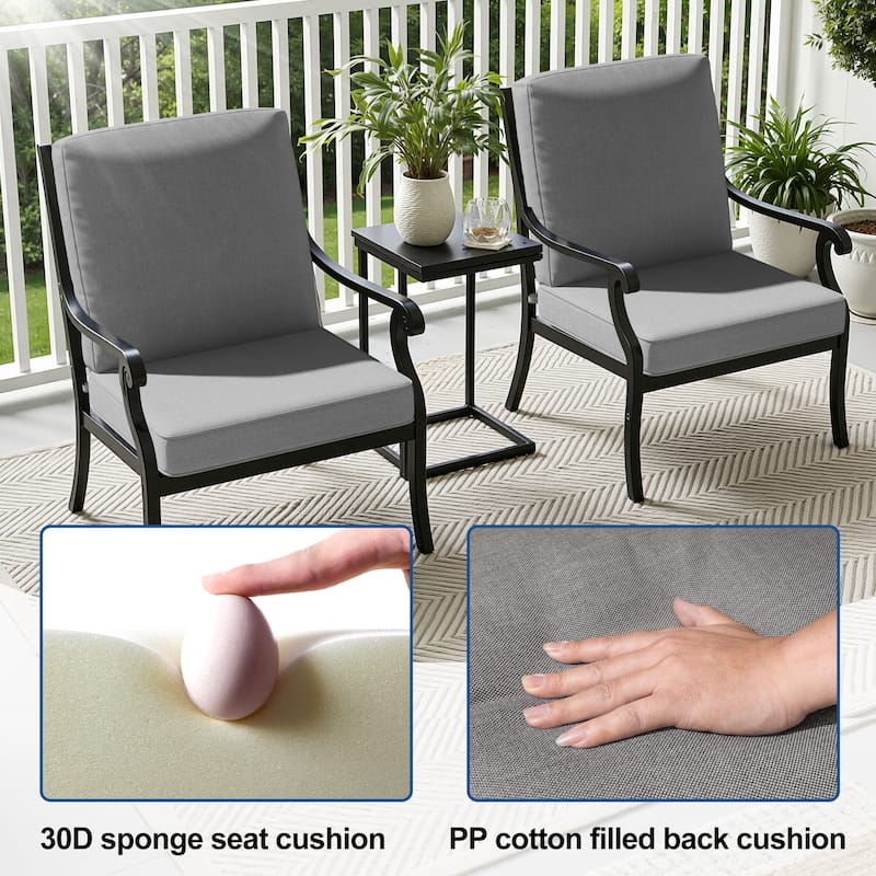 21 W in x 22 D in Outdoor Deep Seat Chair Cushion Set Dining Patio Chair Pad Set