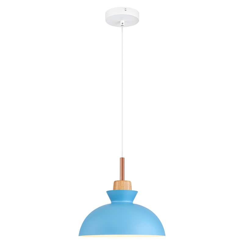 1-Light 11 in. Modern Bowl Dome Pendant Kitchen Island Lighting
