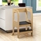 preview thumbnail 14 of 19, Safe and Sturdy Wooden Step Stool for Kids with Handles and Anti-Slip Mat