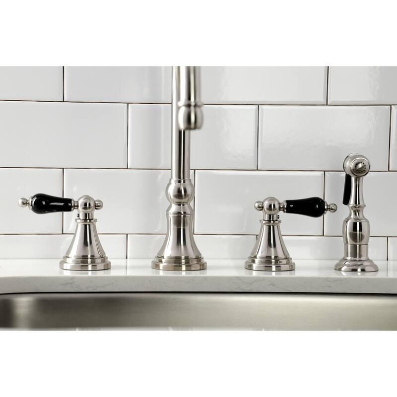 Kingston Brass Duchess Widespread Kitchen Faucet with Brass Sprayer