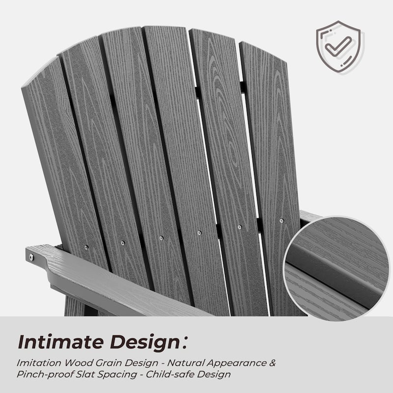 Set of 2 HDPE Adirondack Swivel Gliders, Outdoor Patio Chair Set