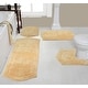 preview thumbnail 160 of 165, Waterford Collection 100% Cotton Non-Slip Bathroom Rug Set, Machine Washable Bath Rug, 4 Piece Bath Mat Set with Contour Yellow