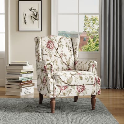 Upholstered Accent Chair Nailhead Trim Arm Chair
