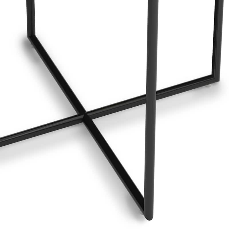 WYNDENHALL Medford Modern 17 inch Wide Metal Side Table in Gold/Brass - 17" D x 17" W x 21" H